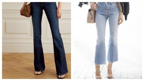 Open-toed heels elevate bootcut jeans. (Pinterest)
