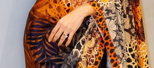 Sobhita flaunting a massive diamond on her finger. Sobhita flaunting a massive diamond on her finger.