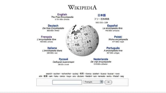 A screenshot of the Wikipedia web page. (AFP Photo)