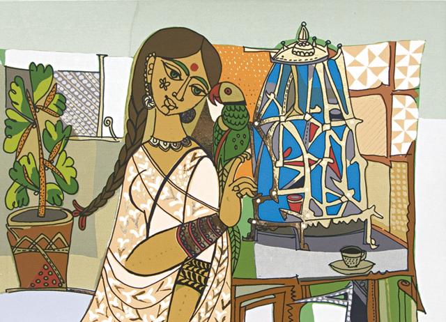 Bhatt has a way of turning details into a cohesive modern narrative, in works such as Totaramjee. Bhatt has a way of turning details into a cohesive modern narrative, in works such as Totaramjee.