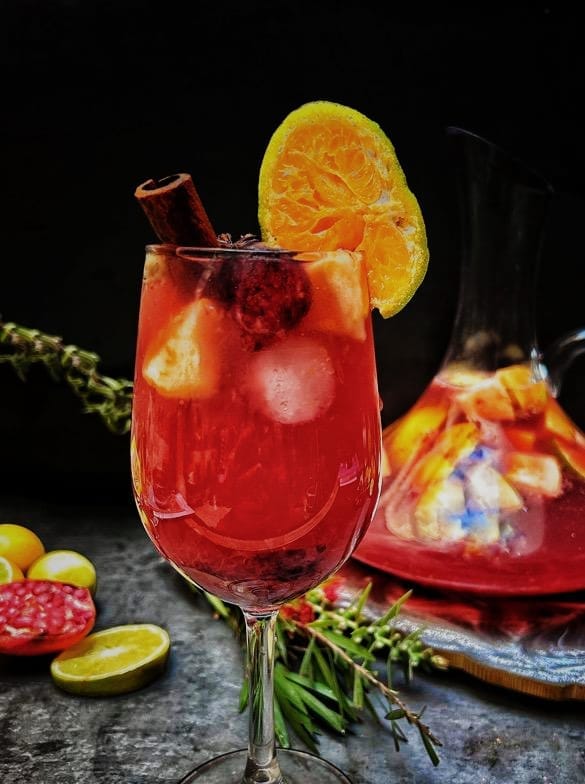 Zesty grapefruit sangria