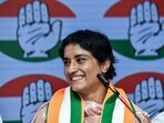 New Delhi, Sept 06 (ANI): Wrestler Vinesh Phogat joins the Congress, at AICC headquarters in New Delhi on Friday. (ANI Photo/Jitender Gupta) New Delhi, Sept 06 (ANI): Wrestler Vinesh Phogat joins the Congress, at AICC headquarters in New Delhi on Friday. (ANI Photo/Jitender Gupta)