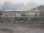 Part of a dormitory is seen following a fire at the Hillside Endarasha Primary in Nyeri, Kenya Friday, Sept. 6, 2024. A fire in a school dormitory in Kenya has killed several students and seriously burned others. (AP Photo)