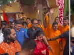 Anant Ambani and Radhika Merchant welcoming Lord Ganesh idol at Antilia. Anant Ambani and Radhika Merchant welcoming Lord Ganesh idol at Antilia.