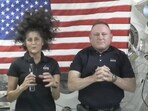 Veteran NASA astronauts Sunita Williams (left) and Barry Wilmore (right) may think being stranded in space is "pretty grand"	