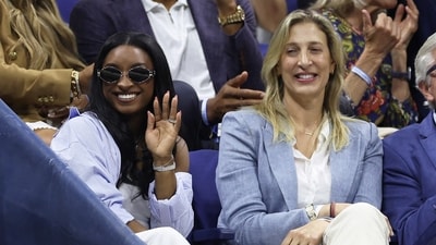 US Open 2024: Olympic gymnast Simone Biles attends Day Ten. (Getty Images via AFP) US Open 2024: Olympic gymnast Simone Biles attends Day Ten. (Getty Images via AFP)