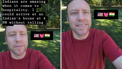 The image shows the American man whose video of visiting an Indian house unannounced has gone viral. (Instagram/@johninindia7) The image shows the American man whose video of visiting an Indian house unannounced has gone viral. (Instagram/@johninindia7)