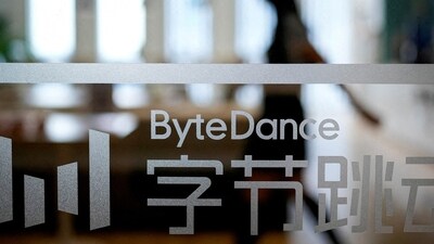 The ByteDance logo is seen at the company's office in Shanghai, China. (Reuters)