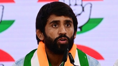 Wrestler Bajrang Punia as he joins congress in the presence of K. C. Venugopal and Senior congress leaders from Haryana at AICC HQ, in New Delhi, India, on Friday, September 6, 2024. (Photo by Vipin Kumar/ Hindustan Times) Wrestler Bajrang Punia as he joins congress in the presence of K. C. Venugopal and Senior congress leaders from Haryana at AICC HQ, in New Delhi, India, on Friday, September 6, 2024. (Photo by Vipin Kumar/ Hindustan Times)