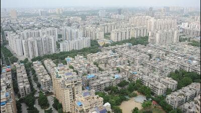 Currently, the municipal corporation charges the house tax component of the property tax from households in Indirapuram while GDA provides other services on payment of a service charge. (Sakib Ali/HT Photo) Currently, the municipal corporation charges the house tax component of the property tax from households in Indirapuram while GDA provides other services on payment of a service charge. (Sakib Ali/HT Photo)