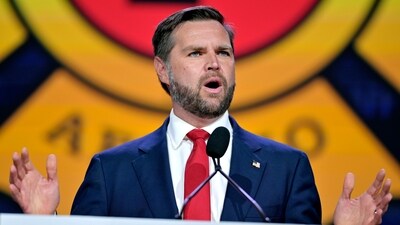 Republican vice presidential nominee Sen. JD Vance, R-Ohio, said he doesn't like the idea of his own kids going to a school with hardened security, “but that's increasingly the reality that we live in.” (AP) Republican vice presidential nominee Sen. JD Vance, R-Ohio, said he doesn't like the idea of his own kids going to a school with hardened security, “but that's increasingly the reality that we live in.” (AP)