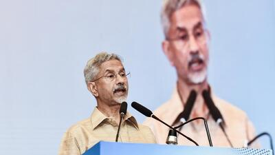 External affairs minister S Jaishankar addresses the CII India-Mediterranean Business Conclave 2024 in New Delhi on Friday. (ANI Photo) External affairs minister S Jaishankar addresses the CII India-Mediterranean Business Conclave 2024 in New Delhi on Friday. (ANI Photo)