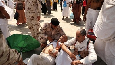 More than 1,300 people died during the Hajj pilgrimage in Saudi Arabia in June after temperatures reached 52C (126F). There were heat-related fatalities in nations including the US, Thailand, India, and Mexico this year. (Photo by Fadel Senna / AFP) (AFP) More than 1,300 people died during the Hajj pilgrimage in Saudi Arabia in June after temperatures reached 52C (126F). There were heat-related fatalities in nations including the US, Thailand, India, and Mexico this year. (Photo by Fadel Senna / AFP) (AFP)