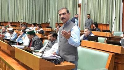 Himachal CM Sukhvinder Singh Sukhu during the assembly session. (Deepak Sansta/HT) Himachal CM Sukhvinder Singh Sukhu during the assembly session. (Deepak Sansta/HT)