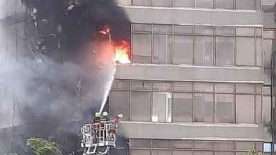 The fire's rapid spread was fuelled by the aluminium composite panel (ACP) cladding in the building's ducting. (Yogesh Naik) The fire's rapid spread was fuelled by the aluminium composite panel (ACP) cladding in the building's ducting. (Yogesh Naik)