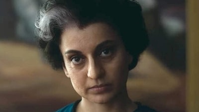 Kangana Ranaut in a still from Emergency. Kangana Ranaut in a still from Emergency.