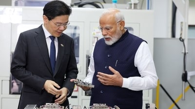 Prime Minister Narendra Modi and his Singapore counterpart Lawrence Wong visited AEM Holdings Ltd, a lead player in semiconductors. Prime Minister Narendra Modi and his Singapore counterpart Lawrence Wong visited AEM Holdings Ltd, a lead player in semiconductors.