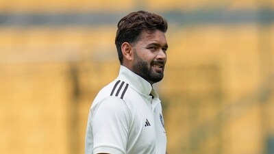 India B team player Rishabh Pant walks off the field during the first day of Duleep Trophy 2024 match between India A and India B teams, at Chinnaswamy Stadium in Bengaluru (PTI) India B team player Rishabh Pant walks off the field during the first day of Duleep Trophy 2024 match between India A and India B teams, at Chinnaswamy Stadium in Bengaluru (PTI)