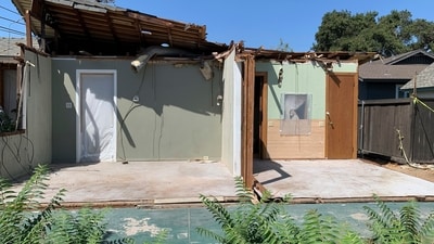 The picture shows the "half house", which is up for sale for nearly half a million dollars. (AP) The picture shows the "half house", which is up for sale for nearly half a million dollars. (AP)