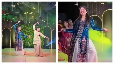 Sai Pallavi dances at sister Pooja Kannan’s sangeet. Sai Pallavi dances at sister Pooja Kannan’s sangeet.