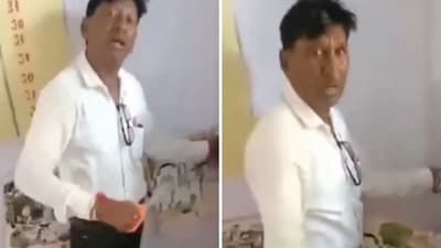 A drunk teacher in MP chopped off a girl’s hair. (Screengrab) A drunk teacher in MP chopped off a girl’s hair. (Screengrab)
