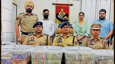 The accused brother-sister duo in the police custody in Ludhiana on Friday. (HT Photo) The accused brother-sister duo in the police custody in Ludhiana on Friday. (HT Photo)
