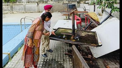 The team has fined Hero Cycles, who looks after the maintenance of the park. (HT Photo)