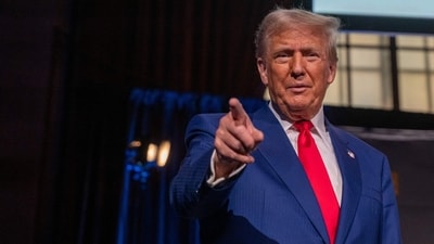 Republican presidential nominee, former U.S. President Donald Trump addresses the Economic Club of New York at Cipriani's on September 5, 2024, in New York City. (Photo by SPENCER PLATT / GETTY IMAGES NORTH AMERICA / Getty Images via AFP) (Getty Images via AFP) Republican presidential nominee, former U.S. President Donald Trump addresses the Economic Club of New York at Cipriani's on September 5, 2024, in New York City. (Photo by SPENCER PLATT / GETTY IMAGES NORTH AMERICA / Getty Images via AFP) (Getty Images via AFP)