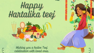 Happy Hartalika Teej 2024: Special wishes and images to celebrate Hartalika Teej. Happy Hartalika Teej 2024: Special wishes and images to celebrate Hartalika Teej.
