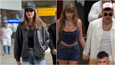 Today's round-up of best-dressed celebrities will lend you fashion tips on slaying colour-block style statements, nailing the trends at the airport, and how to do gym fashion like a pro. From Taylor Swift in an all-denim outfit to Kriti Sanon at the airport, here's a look at the best-dressed stars of the day. Today's round-up of best-dressed celebrities will lend you fashion tips on slaying colour-block style statements, nailing the trends at the airport, and how to do gym fashion like a pro. From Taylor Swift in an all-denim outfit to Kriti Sanon at the airport, here's a look at the best-dressed stars of the day. 