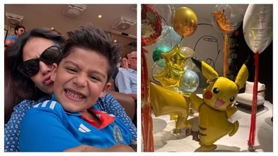 Mira Rajput shared a glimpse of Zain's birthday celebration on Instagram Stories.