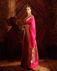 Take inspiration from actor Alia Bhatt and borrow a timeless silk saree from your mum’s wardrobe for Ganeshotsav (Photo: Instagram) Take inspiration from actor Alia Bhatt and borrow a timeless silk saree from your mum’s wardrobe for Ganeshotsav (Photo: Instagram)