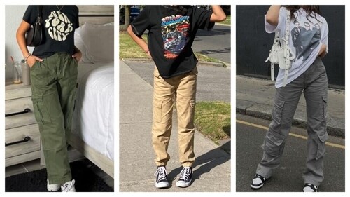 All kinds of graphic tee can be worn with cargo pants. (Pinterest) All kinds of graphic tee can be worn with cargo pants. (Pinterest)