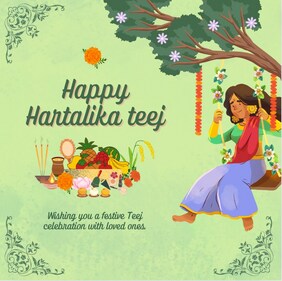 Happy Hartalika Teej 2024: Wishing you and your family, a Happy Hartalika Teej. Happy Hartalika Teej 2024: Wishing you and your family, a Happy Hartalika Teej.