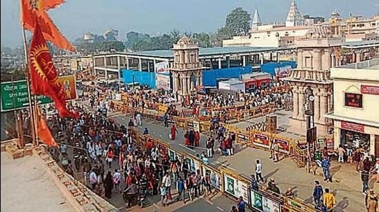 According to Ayodhya divisional commissioner Gaurav Dayal, all illegal structures have been removed by the company. (HT)