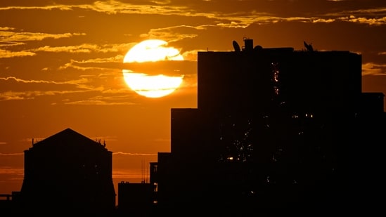 China’s weather authority said the nation had its hottest summer since records began in 1961, with heat scorching crops from rice to corn. (Photo by ADEK BERRY / AFP)(AFP)