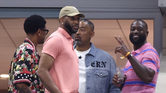 US Open 2024: Tracy McGrady, Juwan Howard and Dwayne Wade attend Day Ten.(Getty Images via AFP)