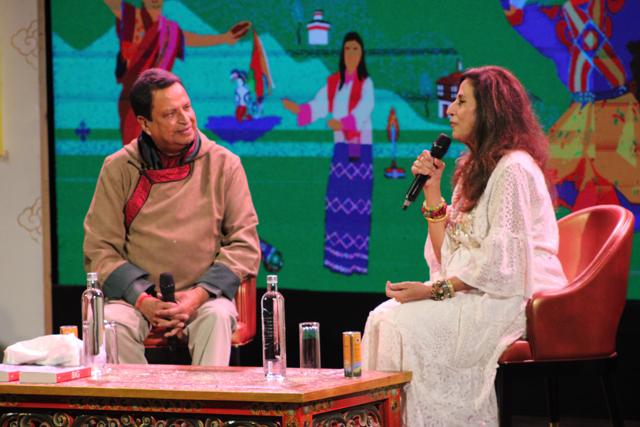 Nepalese businessman and politician Binod Chaudhary in conversation with author Shobhaa De. (Courtesy Drukyul’s Literature and Arts Festival) Nepalese businessman and politician Binod Chaudhary in conversation with author Shobhaa De. (Courtesy Drukyul’s Literature and Arts Festival)
