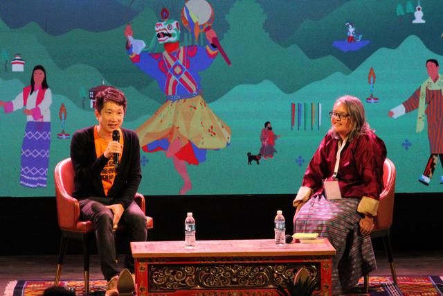 Korean translator Anton Hur with anthropologist and publisher Dolma Choden Roder. (Courtesy the festival) Korean translator Anton Hur with anthropologist and publisher Dolma Choden Roder. (Courtesy the festival)
