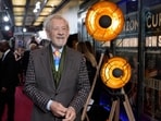 Ian McKellen, poses for photographers upon arrival at the European Premiere of the The Critic, in London, Monday, Sept. 2, 2024. (AP Photo/Alberto Pezzali)