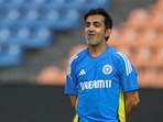 Indian head coach Gautam Gambhir during a practice session. Indian head coach Gautam Gambhir during a practice session.