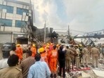 According to officials, work was being done in the building's basement at the time of the collapse. 