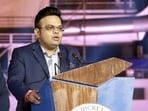 Jay Shah speaks during a ceremony organised to rename Saurashtra Cricket Association Stadium Jay Shah speaks during a ceremony organised to rename Saurashtra Cricket Association Stadium