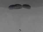 The gumdrop-shaped capsule landed gently at the White Sands Space Harbor in New Mexico(X/NASA)