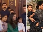 Isha Ambani waits for Antilia Cha Raja with her twins on the occasion of Ganesh Chaturthi. Isha Ambani waits for Antilia Cha Raja with her twins on the occasion of Ganesh Chaturthi.