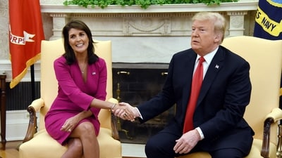 Nikki Haley, the final opponent of Trump in the 2024 Republican primary, informed CBS' Margaret Brennan that she hasn't been asked to get involved in Trump's campaign, but she is “on standby.” (AFP) Nikki Haley, the final opponent of Trump in the 2024 Republican primary, informed CBS' Margaret Brennan that she hasn't been asked to get involved in Trump's campaign, but she is “on standby.” (AFP)