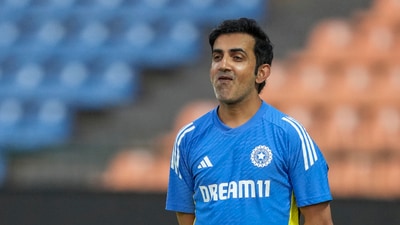 Indian head coach Gautam Gambhir during a practice session. (PTI) Indian head coach Gautam Gambhir during a practice session. (PTI)