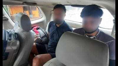 The two accused after their arrest. (HT Photo)