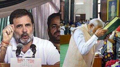 Rahul Gandhi alleged that in BJP-ruled states, the very people who are responsible for implementing the law and Constitution are violating them. Rahul Gandhi alleged that in BJP-ruled states, the very people who are responsible for implementing the law and Constitution are violating them.