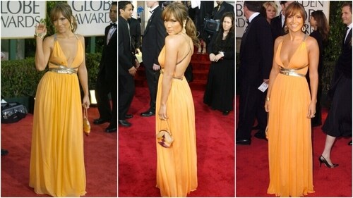 Jennifer Lopez's first Revenge Dress at the 2004 Golden Globes. ( ) Jennifer Lopez's first Revenge Dress at the 2004 Golden Globes. ( )
